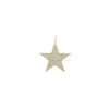 14k Yellow Gold Sirius Shine Pave Cz Star Charm, 14k Gold Tiny Cz Star Charm Pendant Jewelry