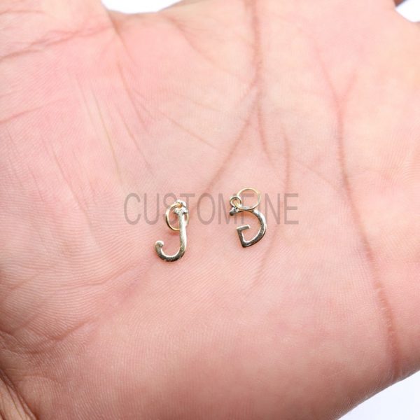 14k Yellow Gold Initial Letters Charms, Gold Initial Alphabet Charms, 14k Gold Charms