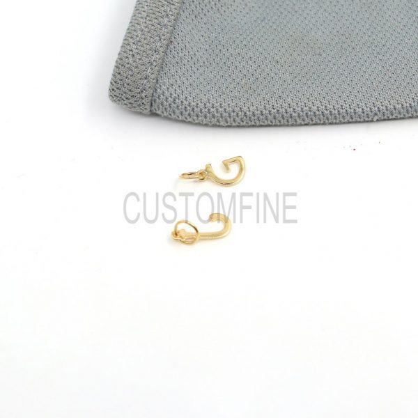 14k Yellow Gold Initial Letters Charms, Gold Initial Alphabet Charms, 14k Gold Charms