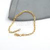 Yellow Gold Plating Sterling Silver Link Round Kadi Chain Bracelet Jewelry, Silver Rolo/Belcher Chain Bracelet Jewelry