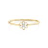 14k Enamel Designer Flower Ring. White Enamel Flower Ring, 14k Gold Ring, 14k Diamond Ring Jewelry For Women's