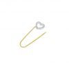 Two Tone Plating 925 Silver Safety Pin Jewelry, Silver Safety Pin Connector Findings, Silver Safety Pin Jewelry