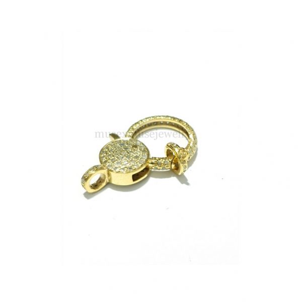 Pave Diamond Lobster Clasp 925 Sterling Silver Additional Jewelry. Diamond Clasp Lock, Pave Diamond Findings
