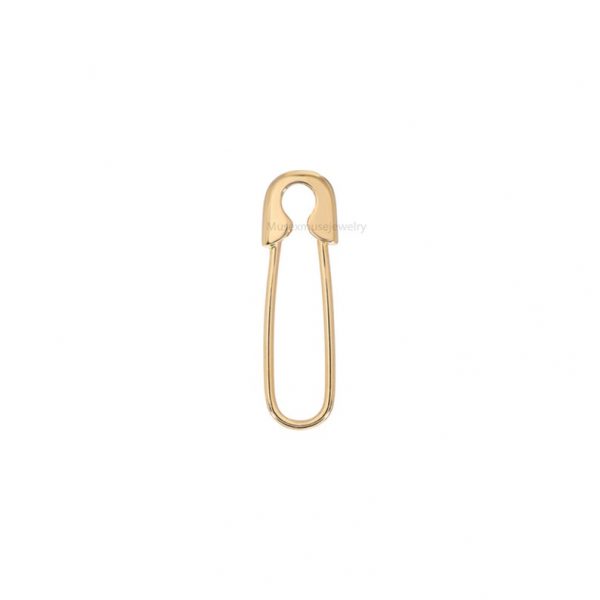 14k Gold Safety Pin Pendant, Gold Safety Pin, Gold Pendant, 14k Gold Safety Pin Jewelry, 14k Gold Charm Pendant Jewelry