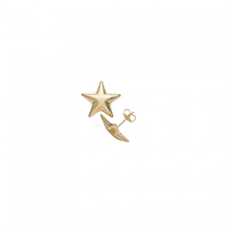 14k Gold Star Stud Earrings 14k Gold Star Stud Earring, Star Gold Studs, 14k Gold Stud, Women's Gold Stud Earring