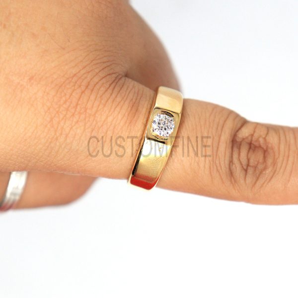 18k Gold Double cut Diamond Couple Ring, 18k Gold full cut Diamond Ring, Couple Diamond Ring, Engagement Ring, 18k Handmade Jewelry