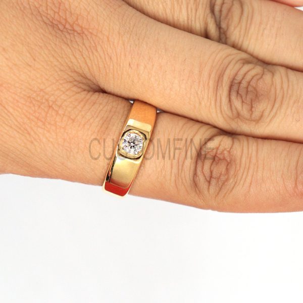 18k Gold Double cut Diamond Couple Ring, 18k Gold full cut Diamond Ring, Couple Diamond Ring, Engagement Ring, 18k Handmade Jewelry