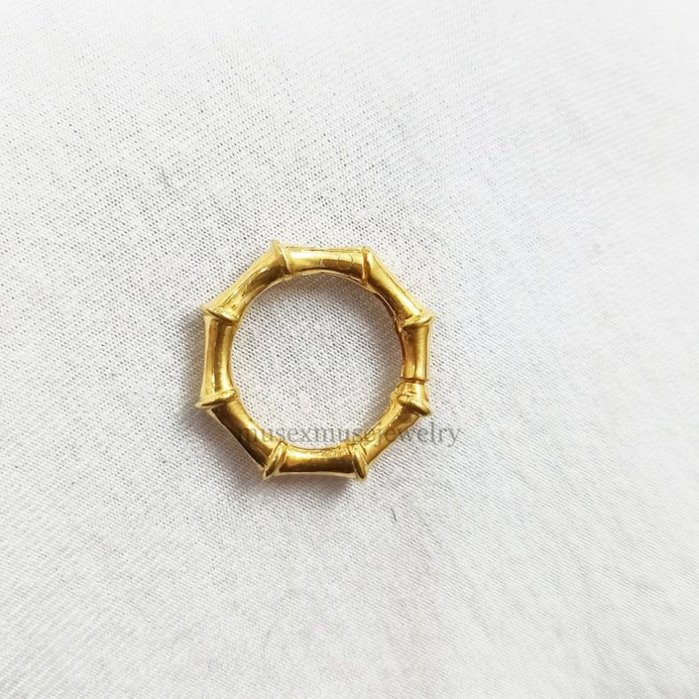 9K Yellow Gold Charm Clasp Lock Woman Jewelry Connector 