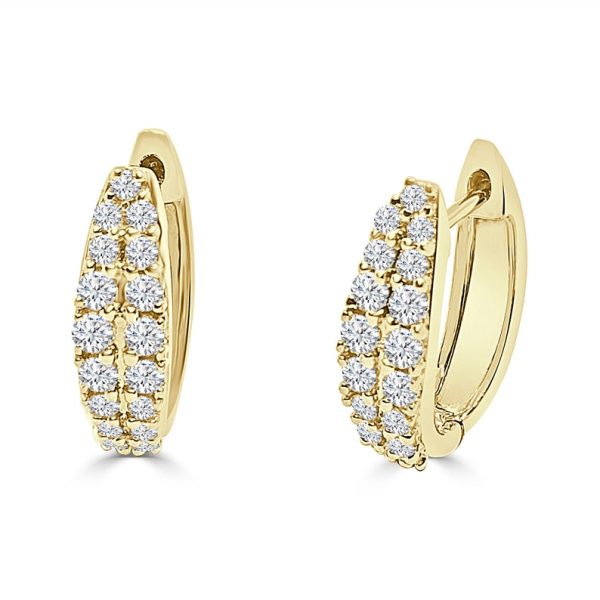14K REAL Diamond Hoop Earrings Real Solid Gold Natural Genuine Diamond Cartilage Earlobe Helix Tragus Conch Huggie Hoop Clicker Piercing
