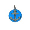 Blue Enamel Diamond Anchor Charm Pendant Sterling Silver Fine Vintage Jewelry WHOLESALE