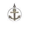 White Enamel Diamond Pave Anchor Charm Pendant 925 Sterling Silver Fine Jewelry WHOLESALE