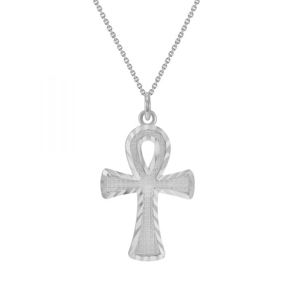 Dainty Egyptian Key Of Life Ankh Pendant/Necklace in Sterling Silver