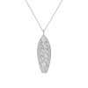 Engravable Surfboard Pendant Necklace in Sterling Silver