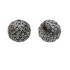 925 Sterling Silver Natural Diamond Pave Bead Ball Spacer Finding Jewelry Wholesale