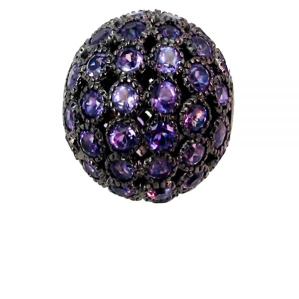 925 Sterling Silver Disco Ball Finding Wholesale New Spacer Bead Amethyst Jewelry