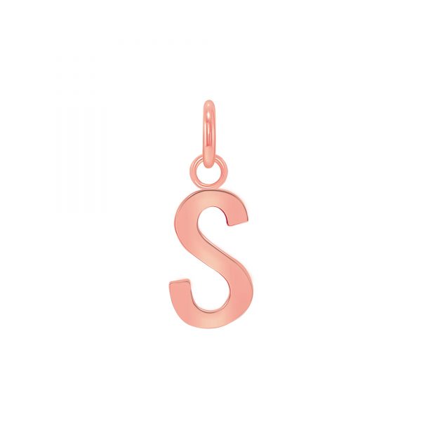 Customizable Mini Dainty Initial Pendant Necklace in Solid Gold