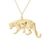 Tiger Pendant Necklace in Solid Gold
