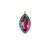 Ruby Gemstone Charm Pendant 925 Sterling Silver Diamond Pave Handmade Fine Jewelry Wholesale