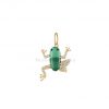 925 Sterling Silver Pave Diamond Frog with Malachite Pendant, Diamond Frog Pendant, Malachite Frog Pendant Jewelry, Pave Diamond Charms