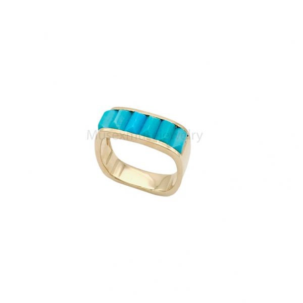 Turquoise Designer Ring, 925 Silver Turquoise Band Ring, Silver Women's Ring, Turquoise Gold Ring