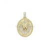 LUXURMAN Medallion Diamond Lions Head Pendant, 925 Sterling Silver Pave Diamond Handmade Lion face Pendant Jewelry