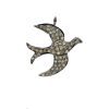 925 Sterling Silver Natural Diamond Pave Flying Bird Charm Pendant Handmade Jewelry Wholesale