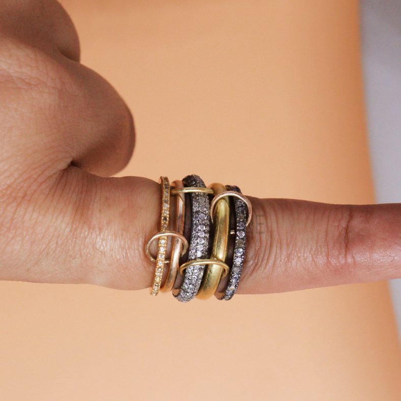 Women Silver Metal Hand Chain Bracelet Flower Charm Connected Ring Lovely  Look | eBay