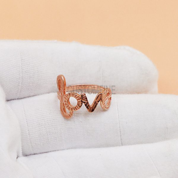 925 Sterling Love Ring Jewelry, Sterling Silver Love Alphabet Women's ring Jewelry, Silver Engagement Ring