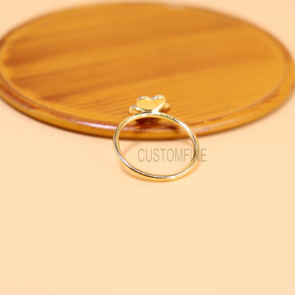 14k Enamel Designer Flower Ring, White Enamel Flower Ring, 14k Gold Ring, 14k Diamond Ring Jewelry For Women's