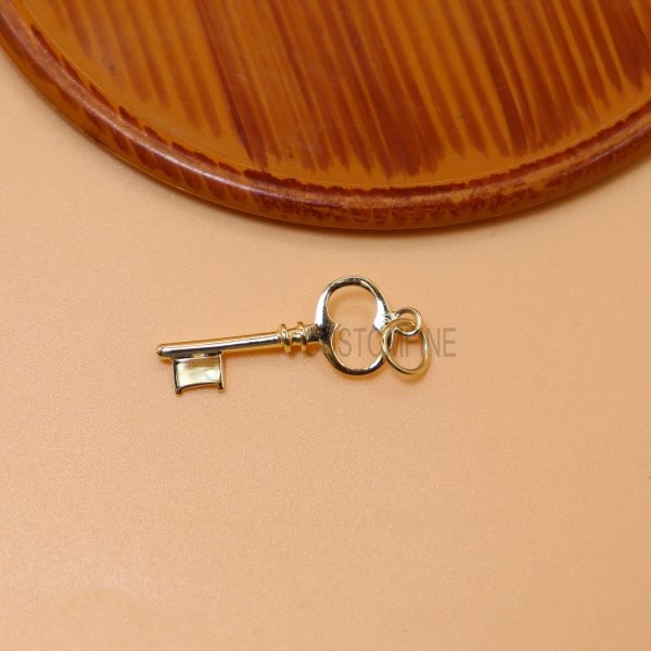 14k Yellow Gold Handmade Key Vintage Charms Pendant, 14k Key Charms, 14k Gold Key Charms Jewelry
