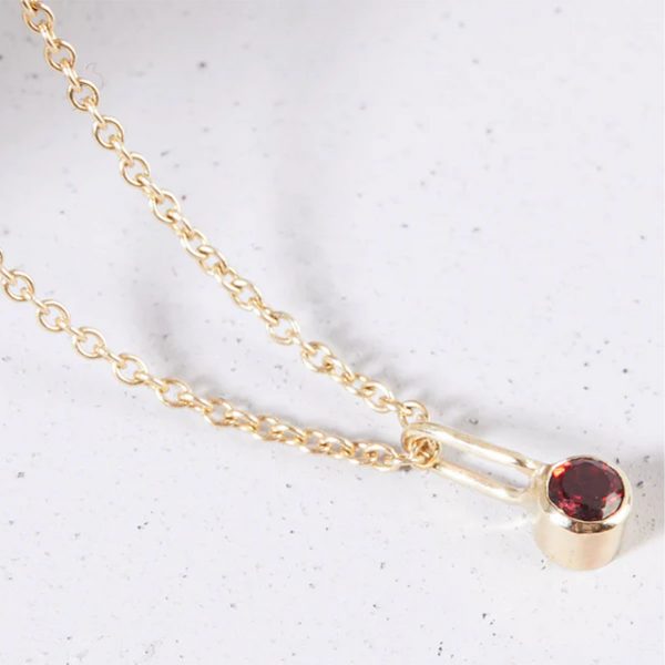 9k Gold Garnet January Birthstone Charm Gold charm jewelry