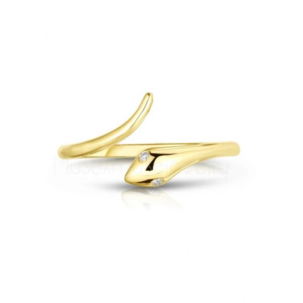 14k Natural Designer Snake Ring, Snake Ring, 14k Gold Ring, 14k Ring Jewelry For Women's, 14k Gold Snake Ring Jewelry