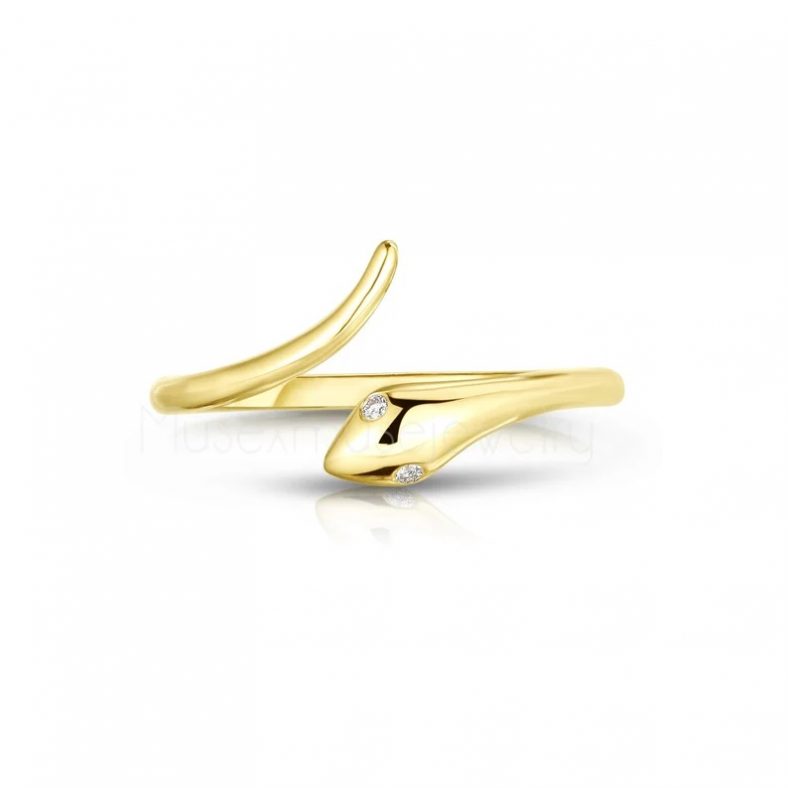 14k Natural Designer Snake Ring, Snake Ring, 14k Gold Ring, 14k Ring Jewelry For Women's, 14k Gold Snake Ring Jewelry