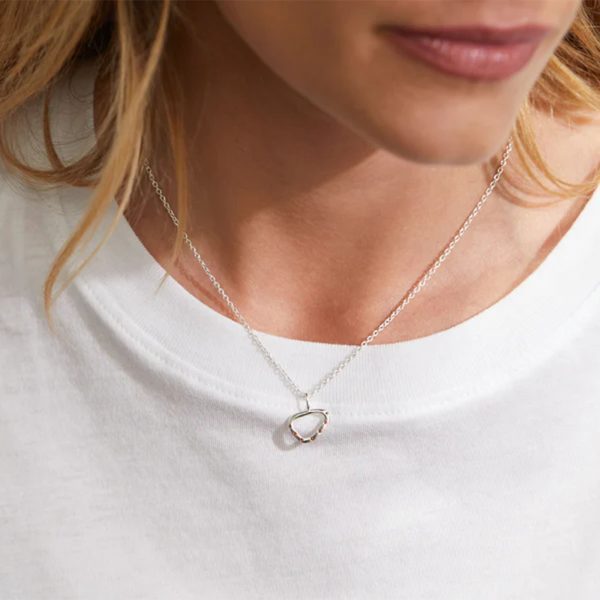 925 Sterling Silver Garnet January Birthstone Organic Charm Silver Necklace Pendant Manufacturer