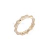 14k Yellow Gold Diamond Bamboo Shape Handmade Ring. Bamboo Ring, 14k Gold Ring, 14k Gold Bamboo Ring Jewelry For Women's