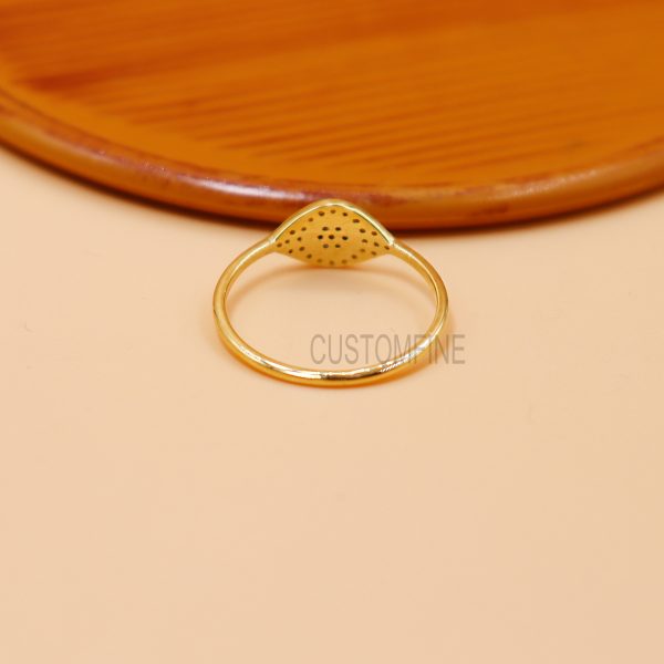 14k Yellow Gold Sapphire With Diamond Evil Eye Ring Jewelry, 14k Gold Evil Eye Ring, Gold Engagement Ring
