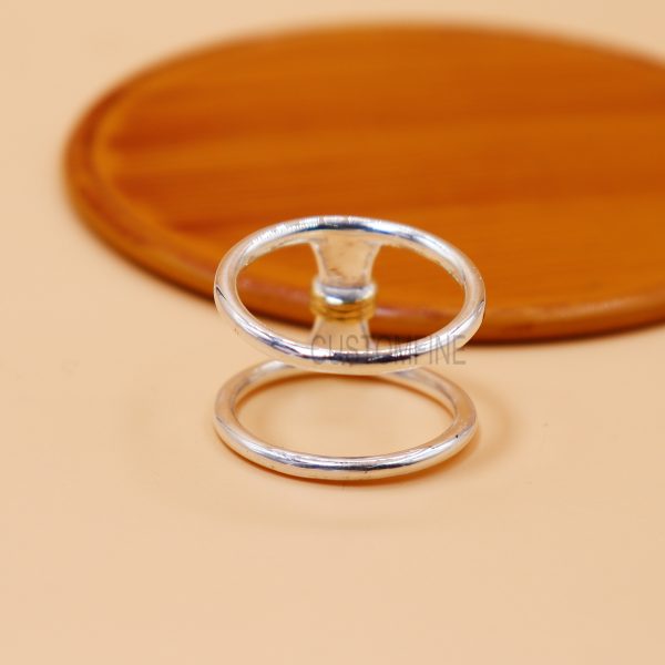 925 Silver Connector Ring, Interlocking Ring, Connector Ring, Linked Ring, Stacking Linked Ring, Connected Ring, Multi link Band Ring