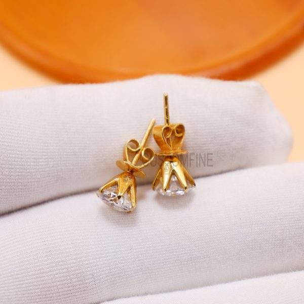18k Gold Diamond Studs, Natural Diamond Studs, 18k Gold Studs, Diamond Studs, Diamond Studs Earrings for Women's