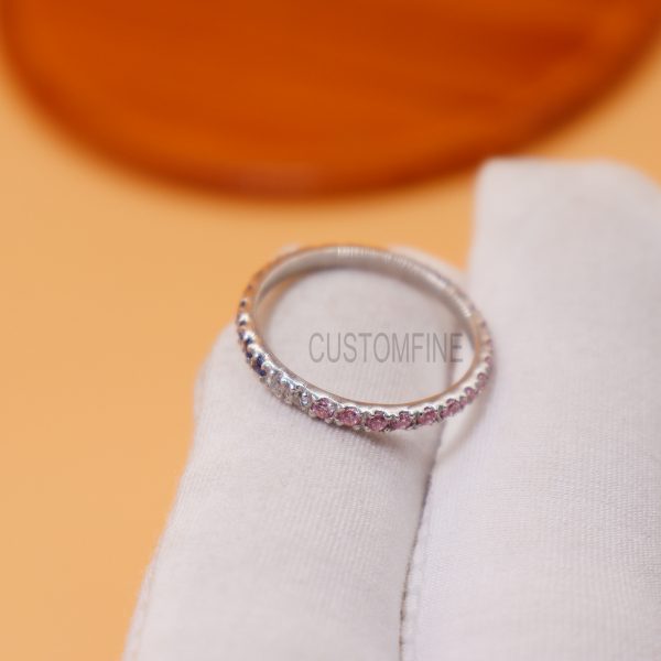 925 Sterling Silver Connector Band Ring Jewelry, Multi sapphire Ring, Multi Color Band Ring, Gemstone Band Ring, Silver Band Ring