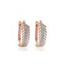 Diamond Huggie Earrings 18k Rose Gold Jewelry, Gold Earrings Jewelry, Diamond Earrings
