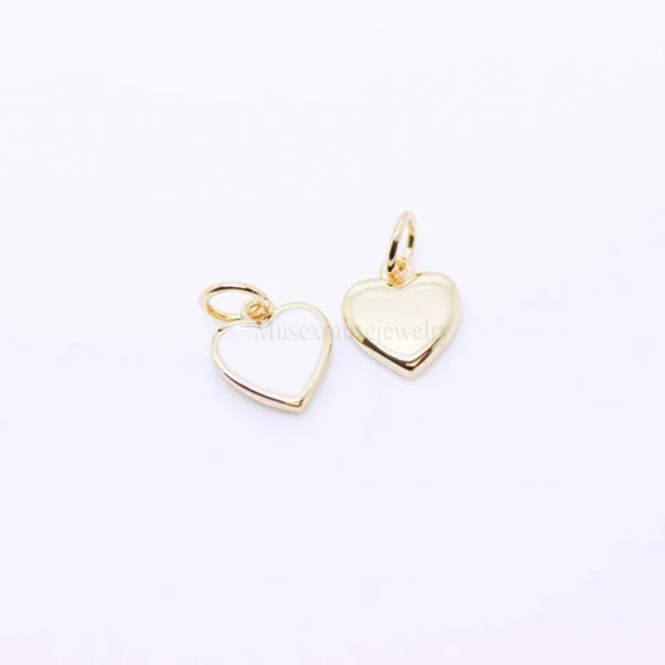 925 Sterling Silver Handmade Heart Enamel Pendant Necklace, Enamel Heart Pendant, Heart Jewelry For Women's
