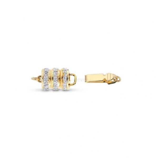 14k Gold Handmade Diamond Clasps Lock, Gold Lobster Clasps Lock, Clip Lock, Dog Clip Lock, watch Clip Lock, Findings