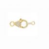 14k Gold Handmade Diamond Clasps Lock, Gold Lobster Clasps Lock, Clip Lock, Dog Clip Lock, watch Clip Lock, Findings