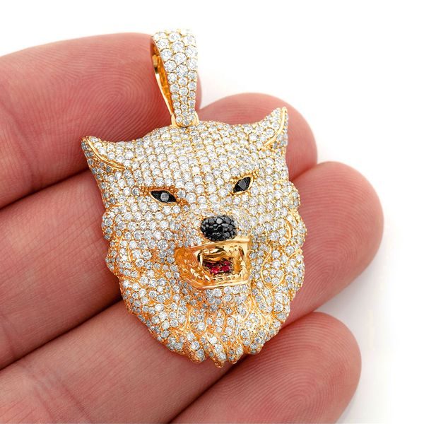 925Sterling Silver Charm Wolf Head Pendant Manufacturer