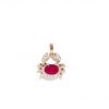 14K Rose Gold Ruby and Diamond Crab Pendant, 14k Gold Pave Diamond Crab Pendant Jewelry