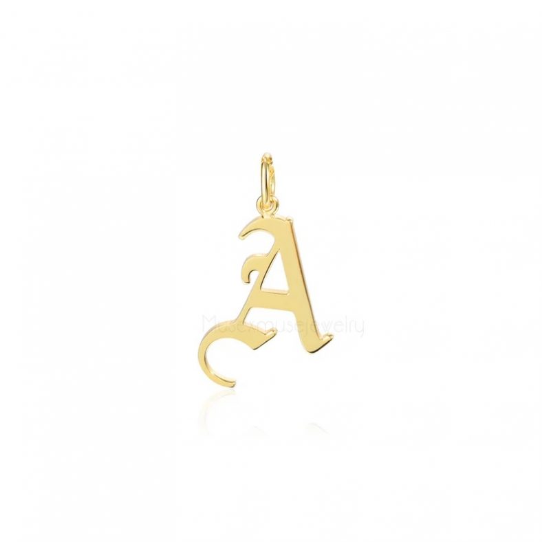 14k Yellow Gold Initial Letter Charms, Gold Initial Alphabet Charms, 14k Gold Charms, 14k Gold Charm