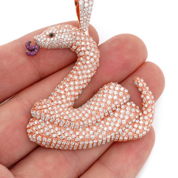 925 Sterling Silver Snake Pendant Silver Handmade Charm Pendant Jewelry Manufacturer