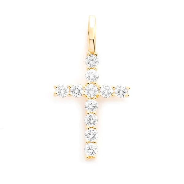 925 Sterling Silver Single Row Cross Pendant Jewelry Charm Pendant Wholesale