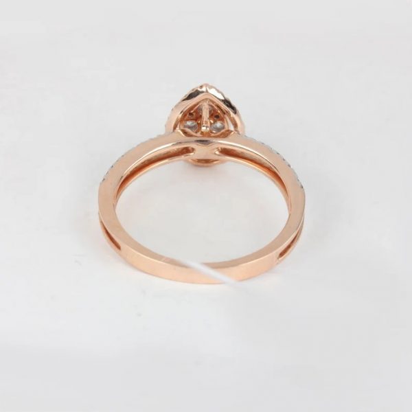 Genuine Certified Pave Diamond Cocktail Ring 14k Solid Rose Gold Fine Jewelry Birthday, Wedding, Anniversary Gift For Your Girl Friend