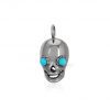 925 Sterling Silver Turquoise Skull Charms Pendant Jewelry, silver Skull Pendant Jewelry, Skull Charm Jewelry